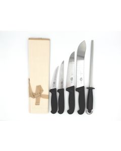 Victorinox 6 Piece Butchers Knife Starter Pack - Black