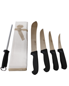 BEW 6 Piece Starter Butchers Knife Set - Black