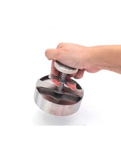 Round Stainless Steel Burger Press - 10cm