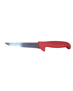 F Dick 7" Wide Boning Knife - Red