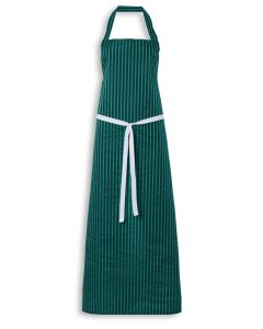  Nylon Twin Striped Bib Apron - Green / White