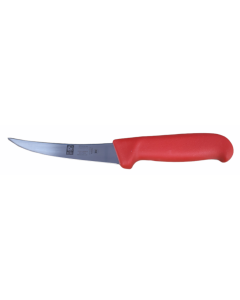 Icel Boning knife 5" Curved Flexi Blade (13cm) Red