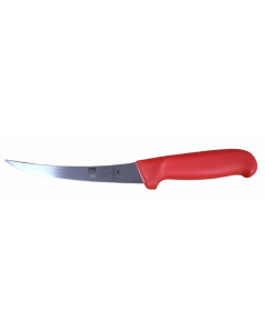 Icel Boning knife 6" Curved Flexi Blade (15cm) Red