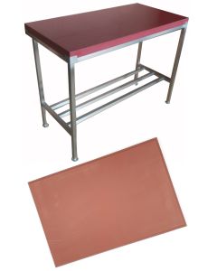 1” Red Polytop & Polytop Tables 2ft x 2ft