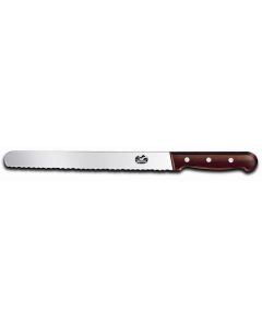 Victorinox Rosewood Serrated Slicing Knife - 25cm Round Tip