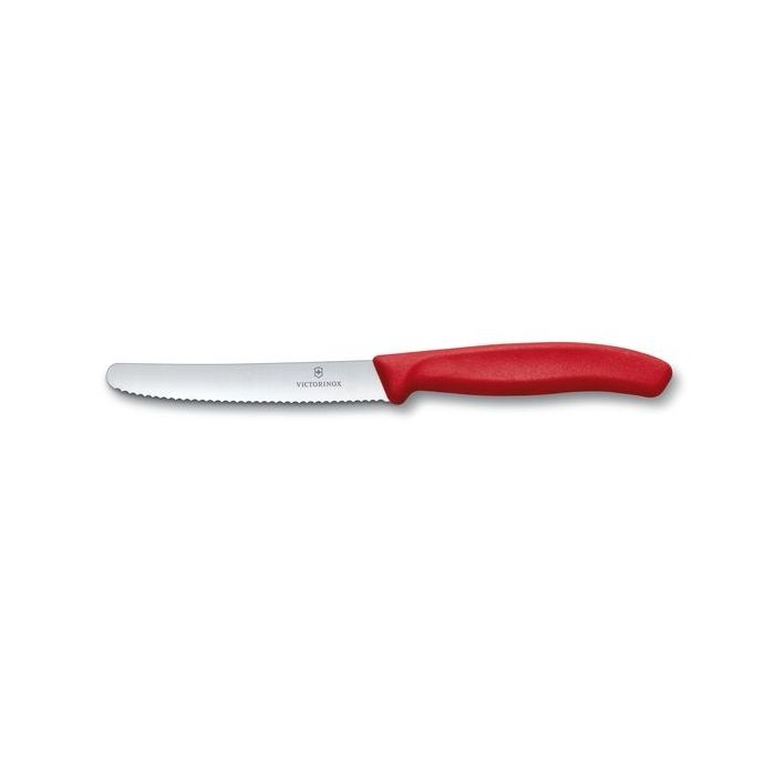 Victorinox 11cm Serrated Tomato Table Knife Red