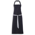 Fabric Butchers Apron - Striped Blue