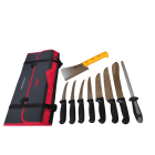 BEW 10 Piece Pro Butchers Knife Set - Black