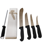 BEW 6 Piece Starter Butchers Knife Set - Black