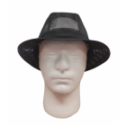 Black Butchers Trilby Hat - Large