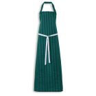  Nylon Twin Striped Bib Apron - Green / White