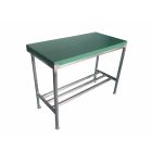 1" Poly Top with Stainless Steel Stand 6x2 ft - Green