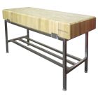 Pro Butchers Block & Stainless Steel Stand - 2x2ft x8" (60x60x20cm)