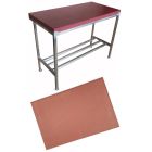 1” Red Polytop & Polytop Tables 6ft x 2ft